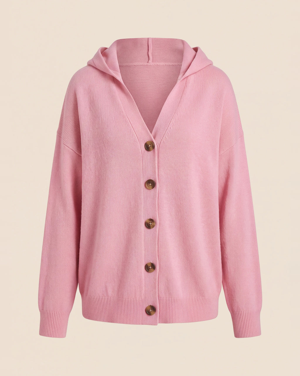 Rocío™ | Cárdigan con capucha rosa