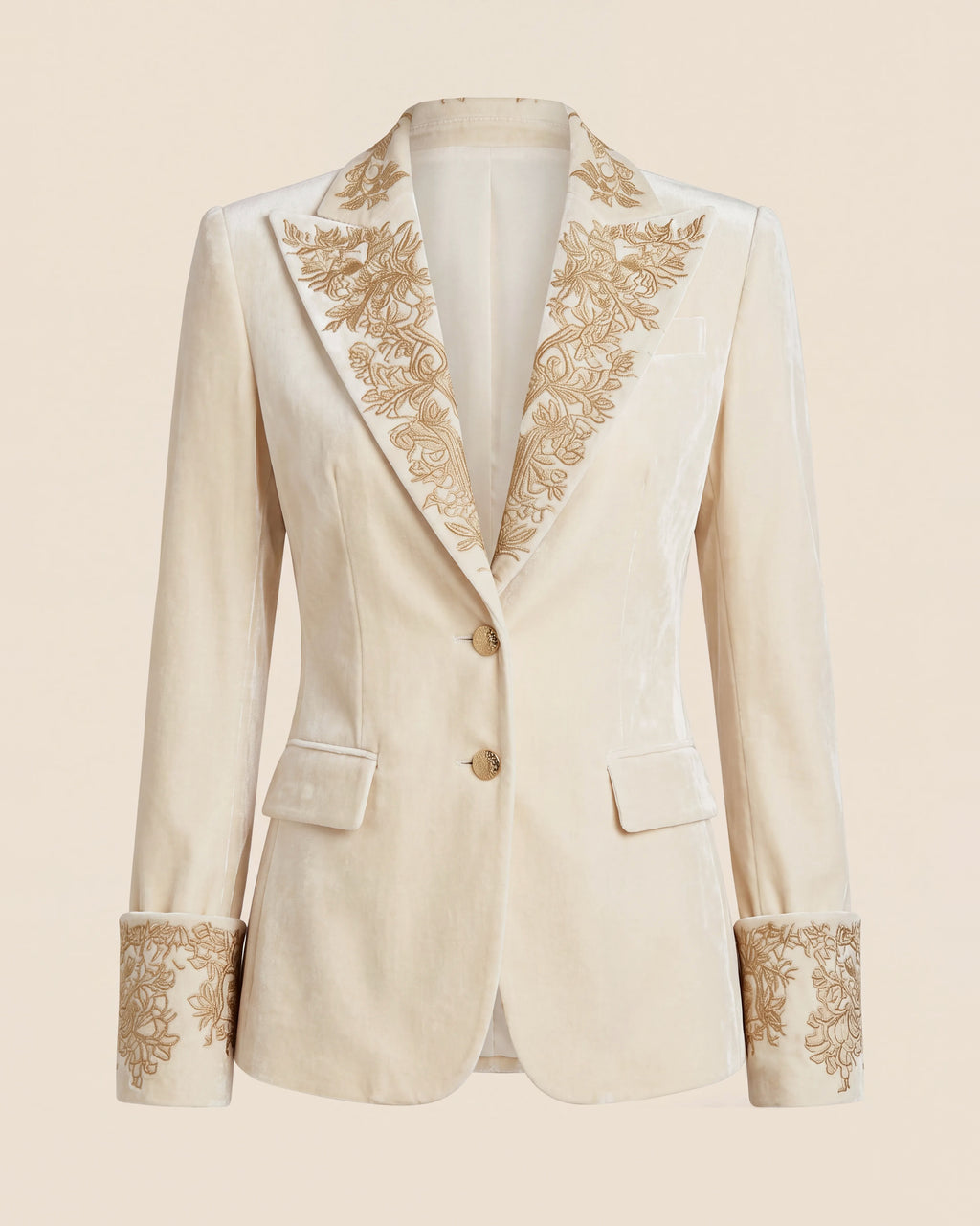 Mercedes™ | Blazer bordado marfil