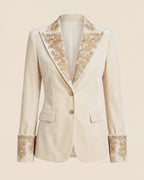 Mercedes™ | Blazer bordado marfil
