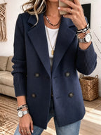 Guadalupe™ | Blazer con mangas tejidas - Azul