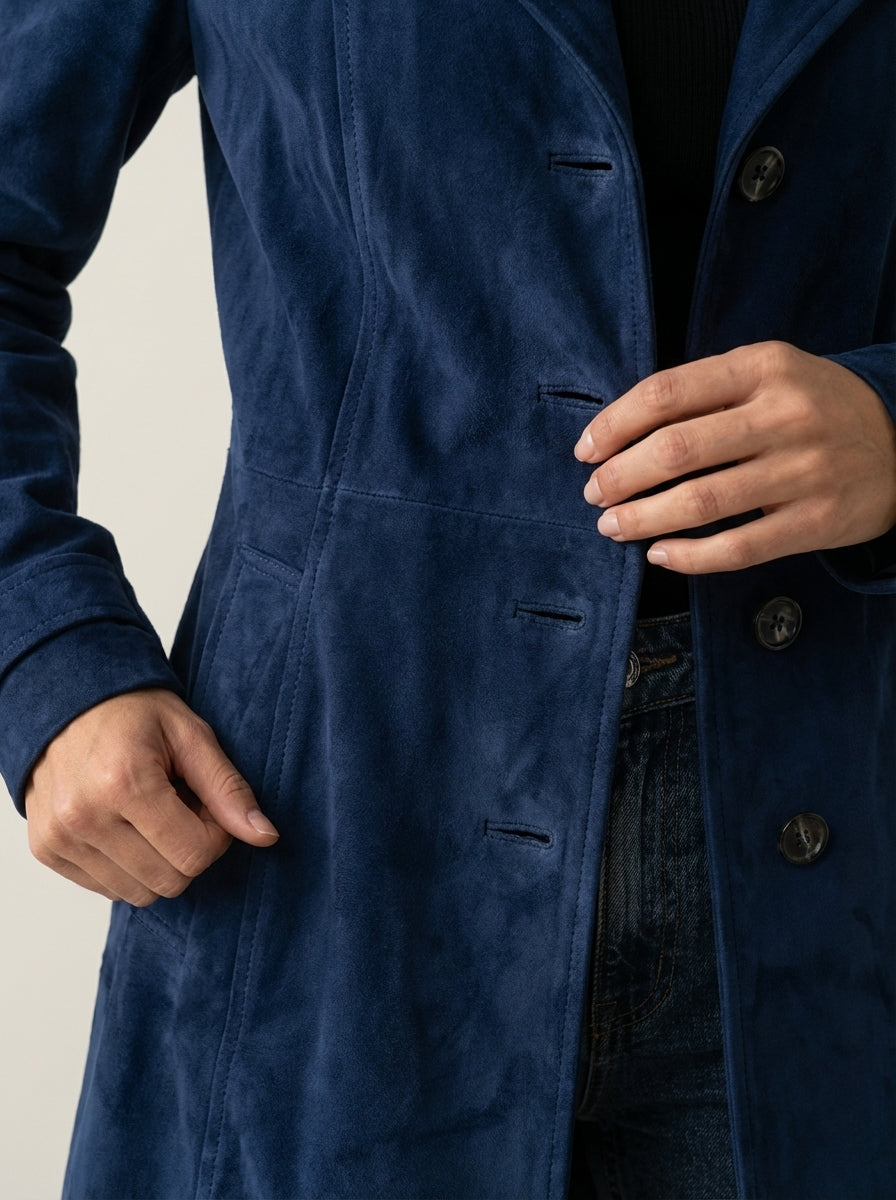 Teresa™ | Gabardina de gamuza