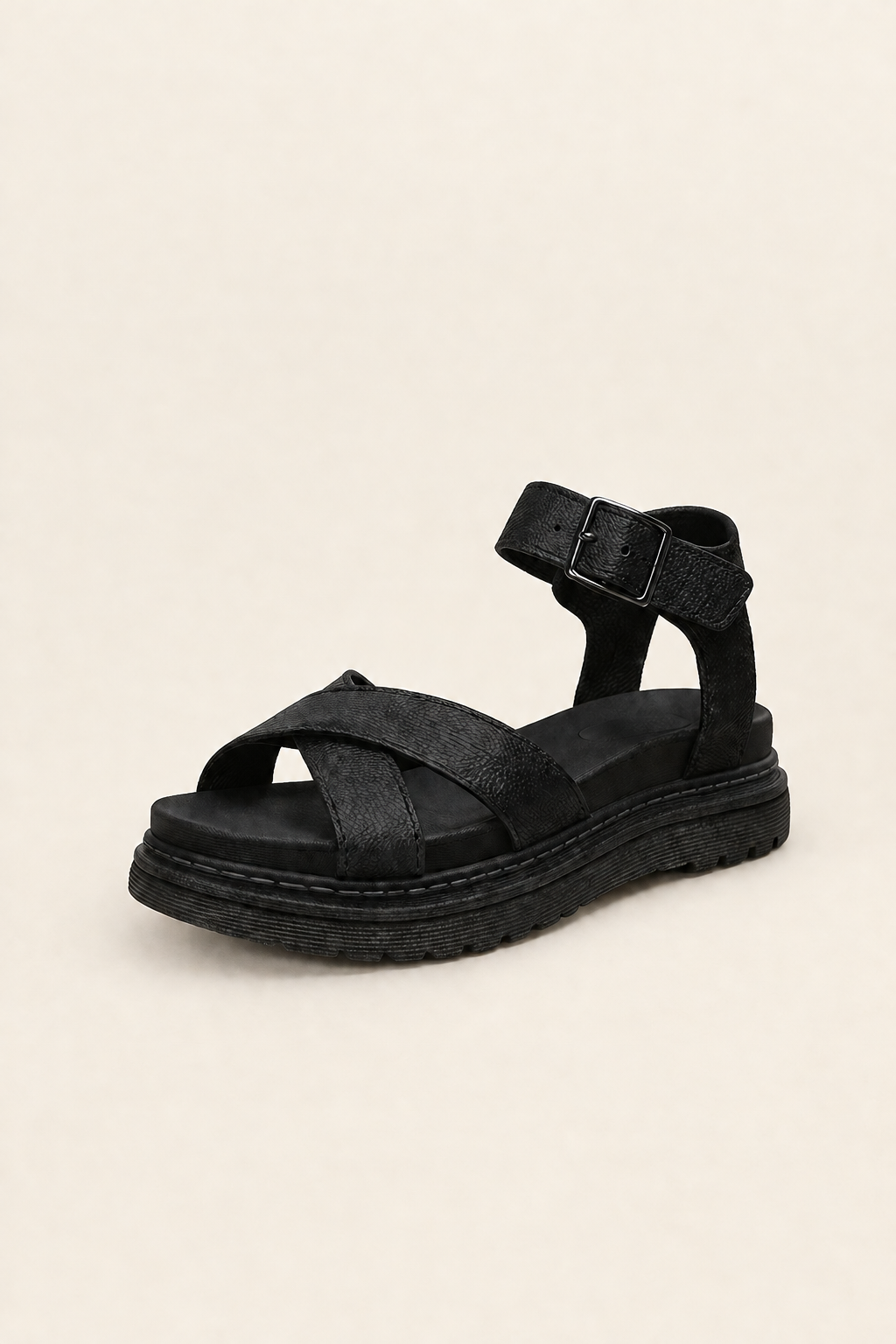 Renata™ - Sandalias plataforma (Negro)