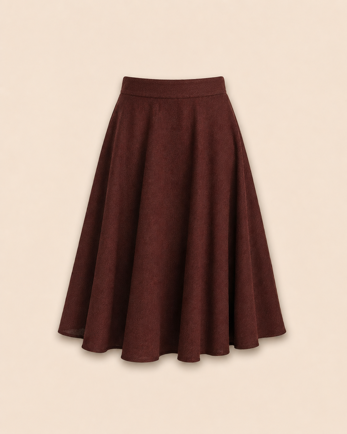 Katherine™ - Falda midi (Vino tinto)
