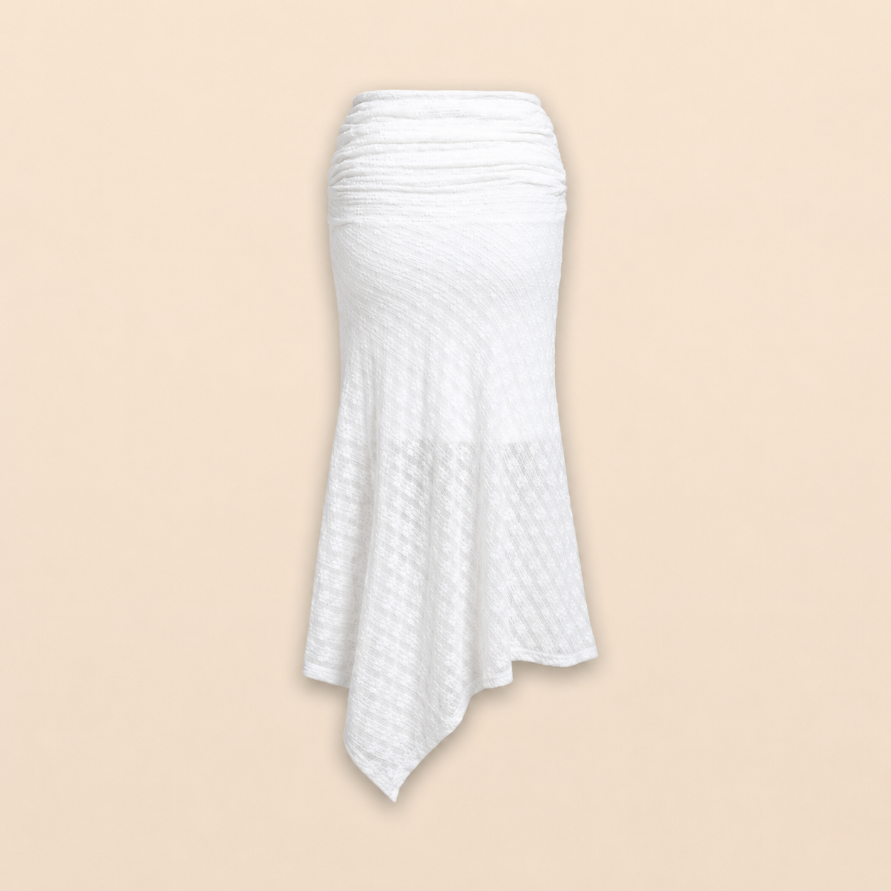 Marcela™ - Falda midi (Blanco)