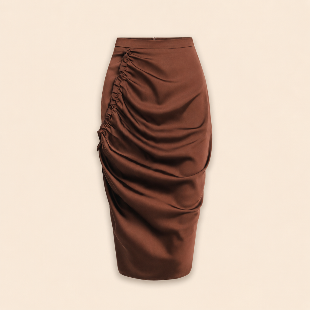 Rosalía™ - Falda midi (Café)