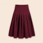 Quiana™ - Falda midi (Rojo vino)