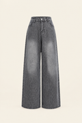 Vaqueros Adriana con strass gris