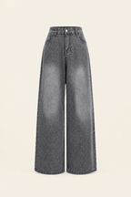 Vaqueros Adriana con strass gris