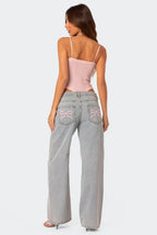 Laura™ | Jeans con lazo