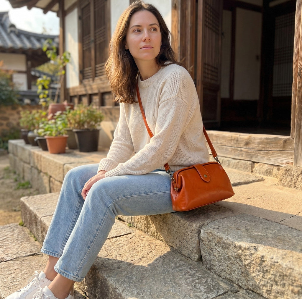 Bolso Saula Vintage - Naranja Teja