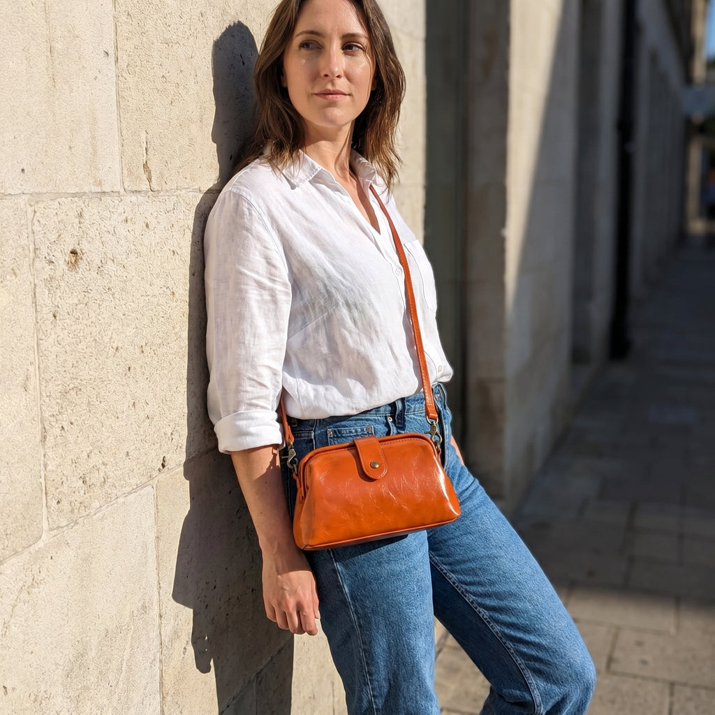Bolso Saula Vintage - Naranja Teja
