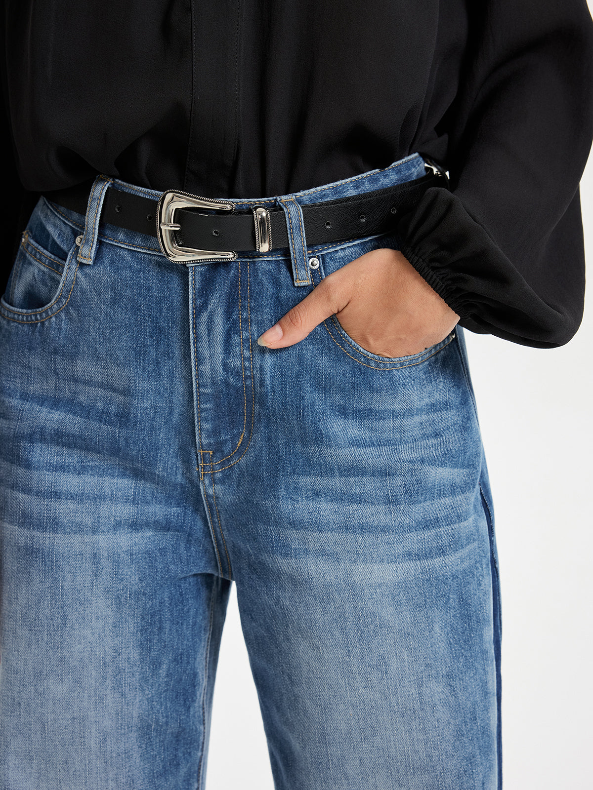 Valeria™ | JEANS DE PIERNAS ANCHAS Y TIRO ALTO