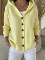 Rocío™ | Cárdigan con capucha amarillo