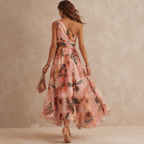 Aurora™ | Vestido maxi asimétrico espalda