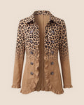 Carmen™ | Chamarra animal print con holanes leopardo tostado