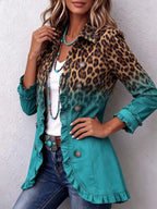 Carmen™ | Chamarra animal print con holanes